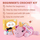 MOREJMTT Crochet Kit for Beginners, Learn to Crochet, Include Easy Knitting Soft Yarn, Step-by-Step Video Tutorial, Hook, Holiday Birthday Gift for Adults and Kids(Unicorn) by TinyTreasures Baby Boutique