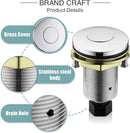 Garbage Disposal SinkTop Air Switch Kit with Stainless Steel Button,Chrome by CozyNest Decor