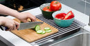 Surpahs Over Sink Foldable Multipurpose Roll-Up Dish Drying Rack, Silicone Wrapped Stainless Steel, Warm Gray, 17.5" x 13.1" by CozyNest Decor