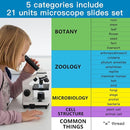 Microscope Slides with Specimens for Kids, 30 Lab-Grade Prepared Microscope Slides, Animal Plant Microbe Cells, STEM Biology Kit for Kids Ages 6-8 Homeschool, Classroom Labs & Science Education by TinyTreasures Baby Boutique