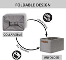 DULLEMELO Storage Baskets for Shelves, Fabric Collapsible Rectangular Storage Bins for Shelves, Closets, Nursery, Home, Office, Empty Gift Baskets (4-Pack, Grey) by TinyTreasures Baby Boutique