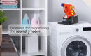 TidyFriend Liquid Laundry Detergent Holder Stand with Drip Tray & Rubber-Grip Feet, Stand for Laundry Room Organization and Storage, Fabric Softener Dispenser with Cup Holder for Easy Pouring (Black) by CozyNest Decor