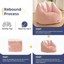 MAXYOYO Bean Bag Chair, Comfy Bean Bag Sofa with Back Support, Faux Fur Bean Bag Chair for Adults and Kids, Stuffed Floor Sofa for Living Room, Bedroom, Apartment, Pink by CozyNest Decor