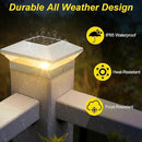 T-SUN Bright Solar Post Cap Lights 6 Pack – Outdoor Waterproof Solar Powered Deck Fence Post Lights for Wooden (4x4/6x6) & Vinyl (4x4/5x5) Posts – 2 Modes for Garden, Patio, Gate, Mailbox, Porch by GreenHaven Gardens