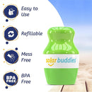 Solar Buddies Sunscreen Applicator - Single Full Green - Refillable Roll on Sponge Sunscreen, Suncream & Lotion Applicator For Kids, Adults & Families - Holds 3.4fl oz, Perfect Size for Travel by TinyTreasures Baby Boutique