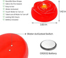 Aignis 12pcs Flameless LED Floating Candles, Red Rose Plastic Tealights Battery Operated, 120+ Hours Glow Time, Cozy Light for Romantic Pool/Bathtub/Hot Bath/Wedding Centerpiece Decor(D2.83 * H1.42) by CozyNest Decor