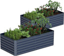 8x4x2 ft Outdoor Raised Garden Bed, Large Metal Planter Raised Beds, Planters for Outdoor Plants for Vegetables, Flowers, Herbs, Fruits, and Succulents.(2 Pcs,Blue) by CozyNest Decor