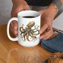 Personalized Unique Name Ceramic Mug 11oz, Customized Steampunk Octopus Mug With Mechanical Themed, Gear-Filled Octopus White Coffee Mug, Gift For Friends, Coworkers, Kids Mug by CozyNest Decor
