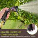 FANHAO Heavy Duty Garden Hose Nozzle, 100% Metal Water Nozzle with 8 Adjustable Spray Patterns, High Pressure Hose Sprayer with Non-Slip Grip for Watering Plants & Lawns, Washing Cars & Pets -Bronze by GreenHaven Gardens