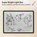 TOHETO A4 Light Board for Diamond Painting, Super Bright Magnetic Light Pad with Side Buttons, Lightbox for Tracing and Drawing, Corded Light Table for Sketching, Animation, Weeding Vinyl (Black) by TinyTreasures Baby Boutique