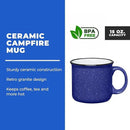 Set of 16 Ceramic Campfire Mugs – 15 Oz, Cobalt Blue – Coffee & Tea Cups for Home, Work, Travel, Camping – Customizable, Great for DIY, Events, Companies by CozyNest Decor