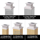 Dynaming 2 Pack Solar Flame Post Lights Outdoor, Solar Powered Fence Post White Shell Cap Light, High Brightness Flickering Flame LED Lighting for Garden Deck Patio, Fit 4x4 5x5 6x6 Vinyl/Wooden Posts by GreenHaven Gardens