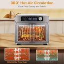 Romswi 26QT French Door Air Fryer Toaster Oven Combo, 24 Cooking Functions and Digital Controls, Fits 12" Pizza, 6 Slices of Toast, Rotisserie 6lb Chicken, 6 Accessories Included by CozyNest Decor