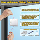 Sliding Door Lock 2 Pack, Child Safety Lock For Sliding Glass Doors, Easy To Install, Keeps Your Baby Out Of Danger, For Sliding Glass Doors, Sliding Windows, Sliding Closets, Etc (Blue) by TinyTreasures Baby Boutique
