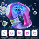 EagleStone 2 Bubble Guns for Toddlers, Kids Bubble Machine Gun, Twist Knob, LED Lights,2 Refill Solutions,10 Concentrate Bubble Blaster for Party Favor, Summer, Outdoor, Easter Basket, Birthday Gift by TinyTreasures Baby Boutique
