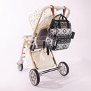 Wrangler Aztec Backpack Multifunction Baby Travel Bag with Changing Pad, Stroller Straps and Pacifier Case WG2204-91103BK by TinyTreasures Baby Boutique