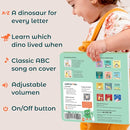 Cali's Books Dinosaur Alphabet Book for Toddlers 1-3 - Learn Dino ABC, Musical Books for Kids, Interactive Talking Baby Toddler Sound Book, Educational Song Learning Toys Singing Music Toy for Babies by TinyTreasures Baby Boutique