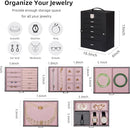 6 Tier Jewelry Box, Jewelry Case with 5 Drawers, Large Storage Capacity, with Mirror, Lockable, Jewelry Storage Organizer, Gift for Loved Ones by TinyTreasures Baby Boutique
