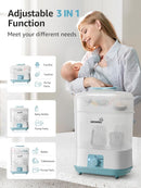 GROWNSY Adjustable 3 in 1 Large Bottle Sterilizer and Dryer, Electric Steam Baby Bottle Sterilizer, Bottle Sanitizer for Baby Bottles & Pacifiers, Breast Pump Parts Blue by TinyTreasures Baby Boutique