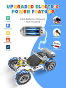 STEM Toys for 5 6 7 8+ Year Old Boy, 10 in 1 Electric Building Toys for Kids Ages 4-8 5-7 6-8, Educational Racing Construction Science Kit for Boys 4-6 8-10, Creative Activities Holiday Birthday Gift by TinyTreasures Baby Boutique