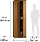 Sauder HomePlus Storage Pantry cabinets, ‎L: 23.25" x W: 17" x H: 71.18", Sienna Oak by CozyNest Decor