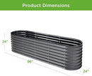 Best Choice Products 8x2x2ft Metal Raised Garden Bed, Oval Outdoor Deep Root Planter Box for Vegetables, Herbs w/ 4 Support Bars, 215 Gal Capacity - Charcoal by GreenHaven Gardens