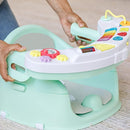 Infantino Music & Lights 3-in-1 Discovery Seat and Booster - Convertible Booster, Infant Activity Seat and Feeding Seat with Electronic Piano for Sensory Exploration, for Babies and Toddlers, Mint by TinyTreasures Baby Boutique
