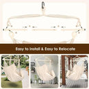 Highwild Hanging Rope Hammock Chair Swing Seat for Any Indoor or Outdoor Spaces - 500 lbs Weight Capacity (Beige) by GreenHaven Gardens