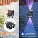 Solar Powered Outdoor LED Lights, Waterproof Wall Sconces, 2 LEDs Fence Lights, Up & Down Lighting for Backyard, Deck, Patio, Porch, Balcony, Garden (2 Pack) by GreenHaven Gardens