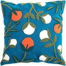 MOCOFO Canvas Embroidered Flower Pillow Case Spring Embroidery Craft Modern Simple Throw Pillow Cover for Sofa,Bedroom,Office (Wild Fruit, 18x18’’) by CozyNest Decor