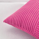 Fancy Homi 2 Packs Hot Pink Euro Decorative Throw Pillow Covers 26x26 Inch for Couch Bed Sofa, Rustic Farmhouse Boho Home Decor, Soft Corss Corduroy Patchwork Textured Square Cushion Case 66x66 cm