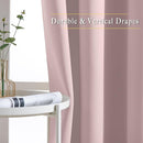 NICETOWN Light Block Window Curtains 84" Length - Home Fashion Thermal Insulated Solid Grommet Room Darkening Window Treatments for Hall Room, Blush Pink, 1 Pair, 52" Wide by 84" Long by TinyTreasures Baby Boutique