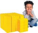 Big Blocks for Kids Ages 4-8 — Indoor & Outdoor Blocks Kids Games — Yellow Large Building Blocks - 48pc by TinyTreasures Baby Boutique