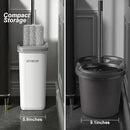 JOYMOOP Mop and Bucket with Wringer Set, Hands Free Flat Floor Mop and Bucket, 60" Mop with 6 Reusable Microfiber Pads, Wet and Dry Use, Floor Cleaning System by CozyNest Decor