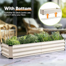 KING BIRD Raised Garden Bed Kit with Bottom 2025 Upgraded Galvanized Planter Garden Box Outdoor & Indoor for Gardening, Vegetables, Flowers, Beige, 70.8x23.6x11.8 in