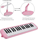EastRock 37 Key Melodica Instrument Keyboard Soprano Piano Style with Mouthpiece Tube Sets and Carrying Bag for Kids Beginners Adults Gift Pink by TinyTreasures Baby Boutique