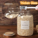 2 PCS Large Glass Jar with Airtight Lid, Glass Food Storage Jars for Tea,Spice,Cereal, Egg,Flour,Coffee and More(70 FL OZ/2000 ml) by CozyNest Decor