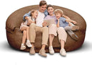 Bean Bag Chair for Adults 6FT,Soft Removable Cover for Teens/Girls Bedroom,Fluffy Giant Round Floor Beanbag Lounger Chairs (No Filler,Deep Coffee) by CozyNest Decor