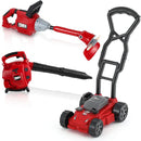 3 Pcs Toy Gardening Tool Set for Kids Toy Leaf Blower Weed Trimmer Push Lawn Mower Pretend Play Set with Lights and Sounds Christmas Birthday Gifts for Boys Girls by TinyTreasures Baby Boutique