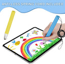 2pcs Kid-Friendly Stylus Pens for Touch Screens, Tablet Stylus Pen with Spring Cord Universal Touch Screen Capacitive Crayon Stylus Blue Yellow by TinyTreasures Baby Boutique