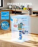 Upstreman 4.4 Cu.Ft Mini Fridge with Freezer, Single Door Mini Refrigerator for Bedroom, Extra Large Capacity, Energy-efficient, Small fridge for Office, Dorm, Kitchen, Black-BR44 by CozyNest Decor