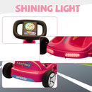 TOBBI 12V Electric Go Kart for Kids Battery Powered Ride on Car Outdoor Race Toy with Remote Control, Safety Belt, Music, LED Lights and Flags for Toddlers 3-8 Years, Pink by TinyTreasures Baby Boutique