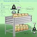 Raised Garden Bed with Legs, Galvanized Raised Planter Box with Storage Shelf and Drainage Holes, 48×24×32 Inch Large Metal Garden Bed Kit for Balcony, Backyard, Patio Lasts for Years of Use. by GreenHaven Gardens