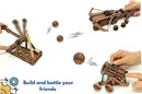 PATHFINDERS Leonardo Da Vinci weapons mini model kits catapult crossbow bombard set of 3 Engineering kits Educational Toys for Kids Science kit for Kids Age 8-10 10-12 stem Projects Wood Building Kits by TinyTreasures Baby Boutique