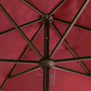 EliteShade USA 10-Year-Non-Fading 6.5x10Ft Rectangular Market Umbrella Patio Umbrella Outdoor Table Umbrella with Ventilation, Burgundy by GreenHaven Gardens