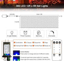 JMEXSUSS 360 LED 12ft x 5ft Halloween Net Lights - Connectable Orange Outdoor Mesh Lights With Remote, 8 Modes Plug-in for Bushes Shrubs Decorations by GreenHaven Gardens