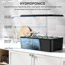 Hydroponics Growing System Herb Garden - MUFGA 18 Pods Indoor Gardening System with LED Grow Light, Plants Germination Kit(No Seeds) with Pump System, Adjustable Height Up to 17.7" for Home, Black by GreenHaven Gardens