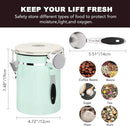 ShanSon Coffee Canister Airtight Coffee Container Stainless Steel Coffee Bean Storage Container with CO2 Release Valve and Scoop Coffee Canister for Beans,Grounds,Sugar,Flour,Tea,Cereal,22OZ,Green by CozyNest Decor