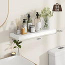 Heimlove 24 inch Floating Shelves for Wall,9.3 inch deep White Wood Shelves with Invisible Brackets,Wall Mounted Storage & Display Shelves for Bedroom,Living Room,Set of 2 by CozyNest Decor