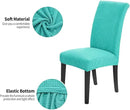 Joccun Chair Covers for Dining Room Set of 6,Dining Chair Slipcovers Stretch Dining Room Chair Covers Seat Protector,Washable Parsons Chair Cover for Home,Banquet(Turquoise,6 Pack) by CozyNest Decor